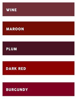 50 Shades Of Burgundy Color Names HEX RGB CMYK Codes 51 OFF