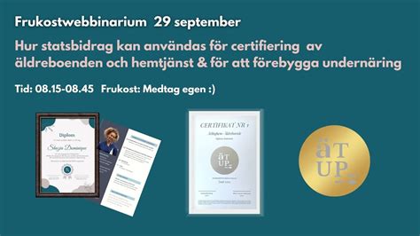 Tups Webbinarium Om Statsbidrag F R Certifiering Av Ldreboenden