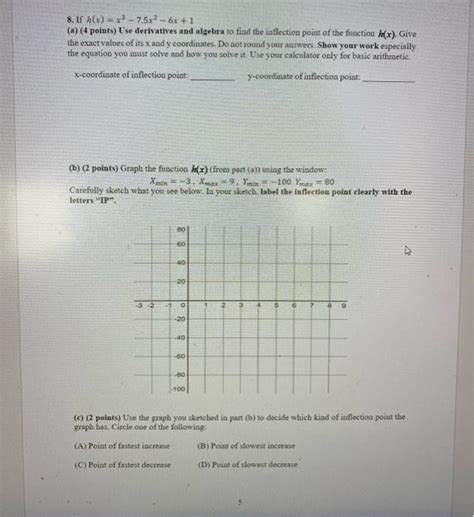 Solved 8 If H X X3 7 5x2 6x 1 A 4 Points Use