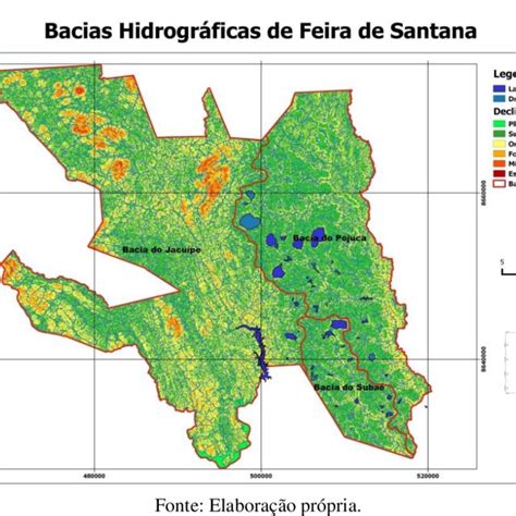 Mapa Das Bacias Hidrográficas Que O Município De Feira De Santana Está