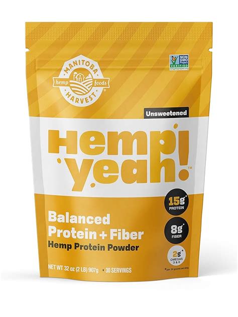 Manitoba Harvest Hemp Yeah Organic Balanced Protein Fiber Powder Unsweetened