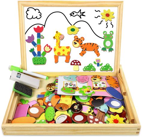 Puzzle éducatif magnétique en bois MECAPUZZLE