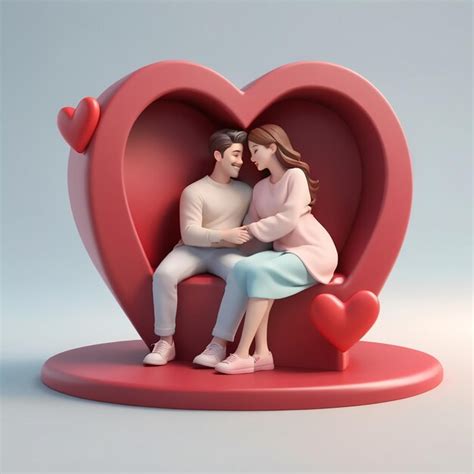 Premium Photo Couple In Love Concept Two Cute Hearts Hugging With