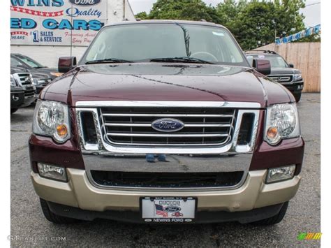 2008 Dark Cherry Metallic Ford Explorer Eddie Bauer 4x4 84358191 Photo 2 Car