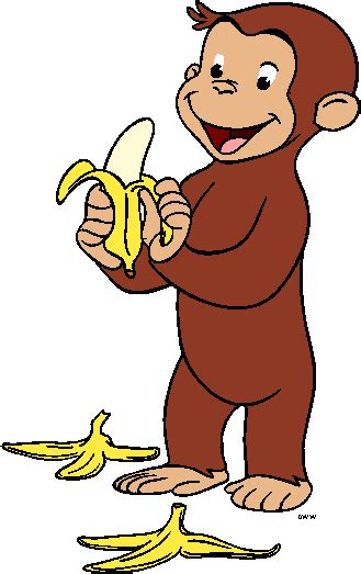 Free Curious George Clipart Image Curious George With Banana