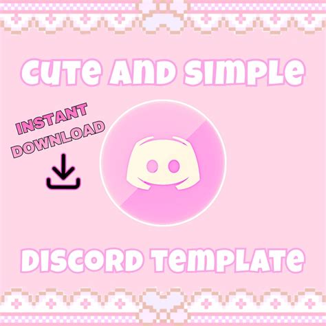 Cute And Simple Discord Template Instant Download For Twitch Streamer