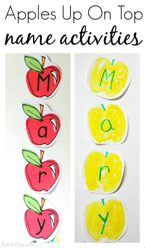 Apple Name Activity With Free Printable Apple Letters Preschool Apple