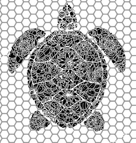 Sea Turtle Mandala Svg File Etsy