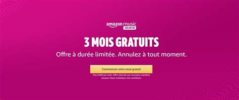 Amazon Music Unlimited Est Gratuit Pendant 3 Mois