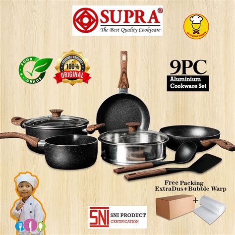 Jual Panci Set Supra Pcs Black Marble Panci Set Supra Alumunium Anti