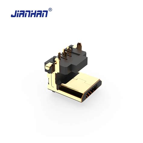 Jianhan Micro Usb Connector Degree Vertical Pin Usb Adapter