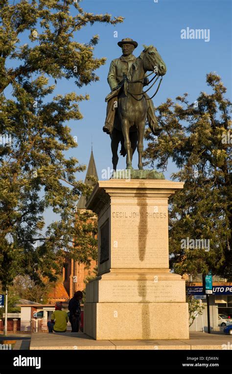 Equestrian statue of Cecil John Rhodes, Kimberley, South Africa Stock ...