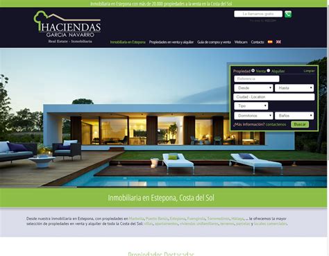 Diseño web de Inmobiliaria Haciendas García Navarro