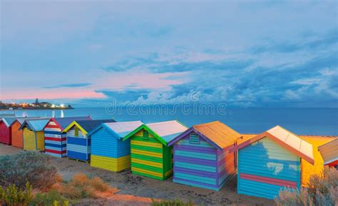 Brighton Beach Houses Australia Stock Image - Image of coastline ...