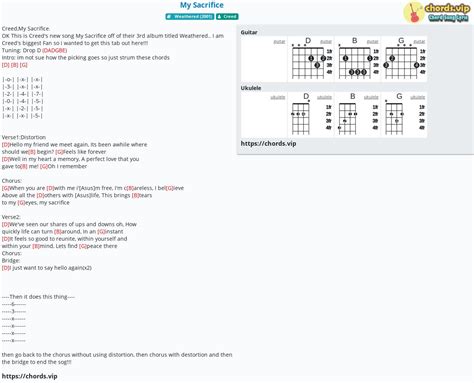 Chord: My Sacrifice - tab, song lyric, sheet, guitar, ukulele | chords.vip