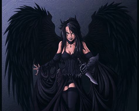 Female Dark Angel Drawing