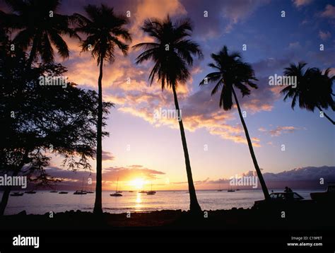 Sunset, lahaina, maui, hawaii Stock Photo - Alamy