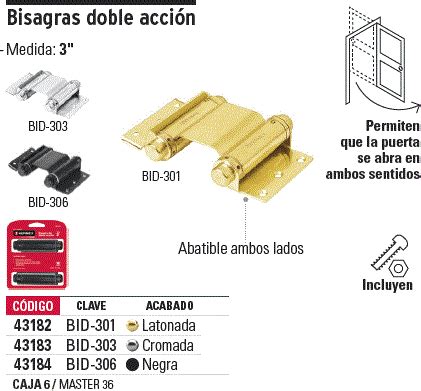 Bid Truper Hermex Bisagra De Doble Acci N Acero Negro