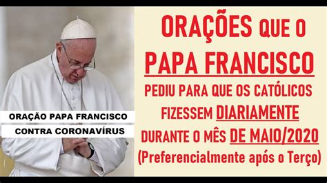 Ora O Papa Francisco Para O M S De Maio Ora O Vaticano Canal