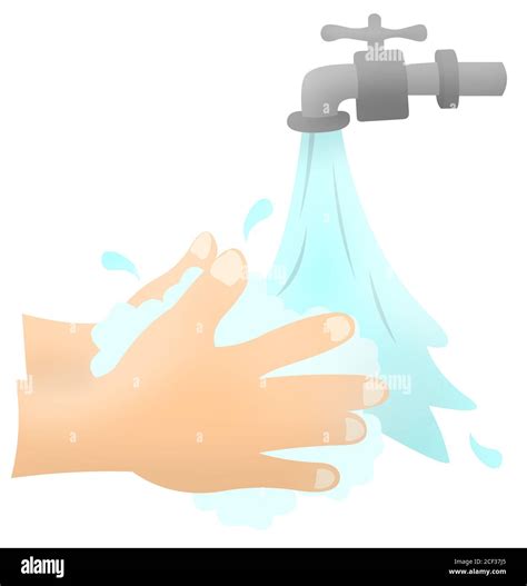 washing hands cartoon high quality. Wash hand concept 2d illustration ...