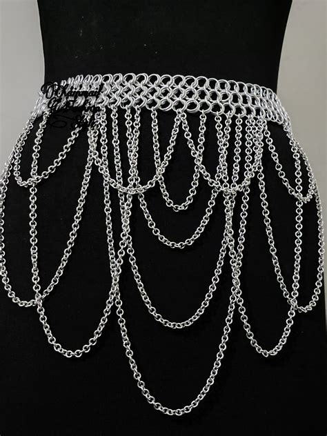 Chainmaille Chain Layers Belt Chainmail Waist Belt Aluminium Mini