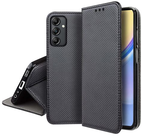 Etui do Samsung Galaxy M15 5G czarne zamykane ze szkłem