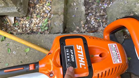 Stihl Ap200 Battery Usage With The Hsa86 Hedge Cutter Youtube