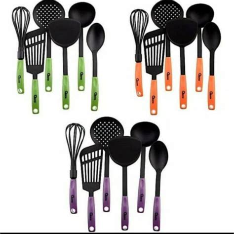 Jual Spatula Oxone Ox Pcs Nylon Kitchen Tool Set Warna Hijau