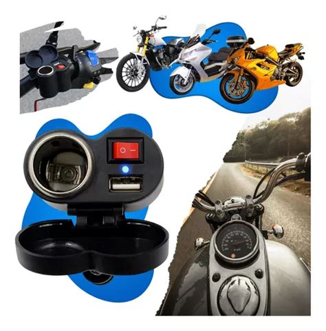 Tomada 12v Usb 5v Moto Carregador Cel Isqueiro Prova De Agua MercadoLivre