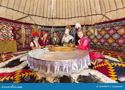 Nomadic People In The Yurt Kazakhstan Editorial Stock Image Image Of