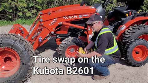 Tire Swap On The Kubota B Compact Tractor Youtube