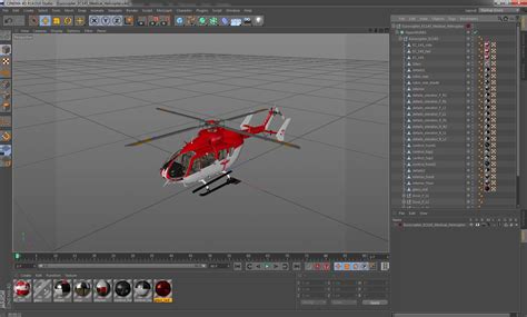 Eurocopter ec145 medical helicopter interior 3D model - TurboSquid 1197639