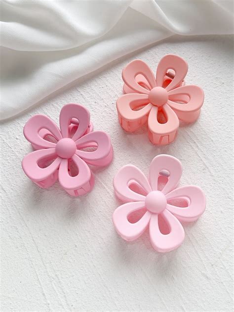 Pcs Flower Design Hair Claw In Hair Claw Flower Hair