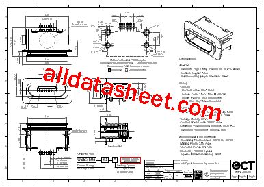 USB3505 Datasheet PDF Global Connector Technology