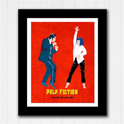 Pulp Fiction Dance Scene Minimalist Poster Buy Get Etsy