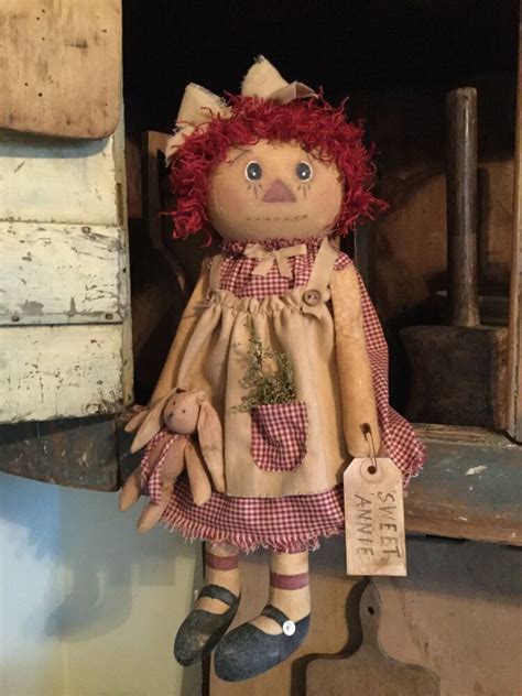 Primitive Raggedy Ann Doll Naiveprimitive Primitive Dolls Handmade Primitive Doll Patterns