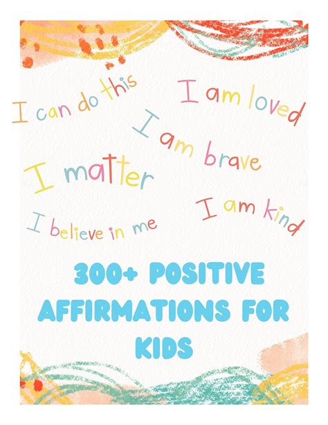 Positive Affirmations for Kids Perfect for Parents and Teachers to ...