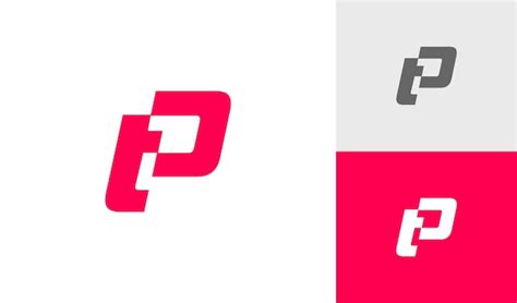 Vector de diseño de logotipo de monograma tp o pt de letra moderna y