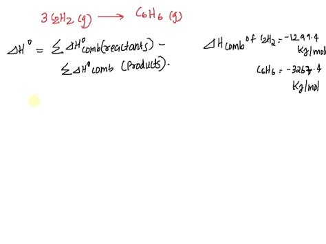 Solved Benzene C6h6 Can Be Synthesized From Acetylene C2h2 By The