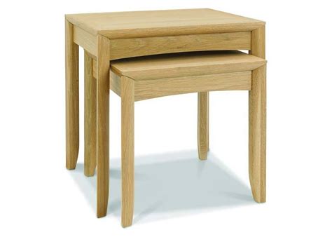 Bergen Oak Nest Of Lamp Tables Toons Furnishers