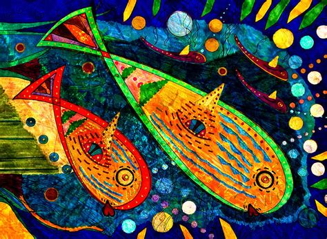 Fishes Water Life Painting By Marie Jamieson Pixels