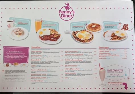 Menu At Pennys Diner Restaurant Low Moor