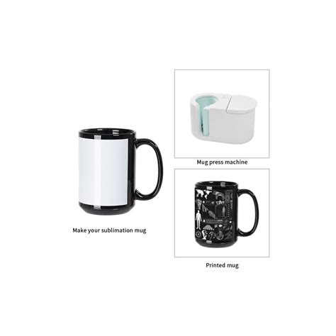 Buy Pyd Life Sublimation Coffee Mugs Blanks Black With White Patch