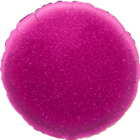 Oaktree 18 Fuchsia Holographic Round Plain Packaging Foil Balloon