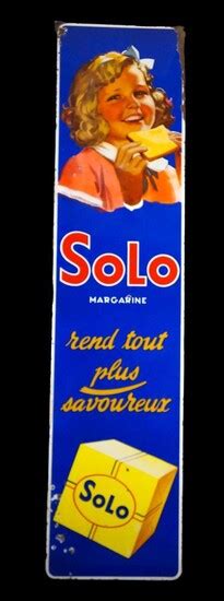 Lot Art Plaque Maill E Publicitaire Solo Margarine H Cm