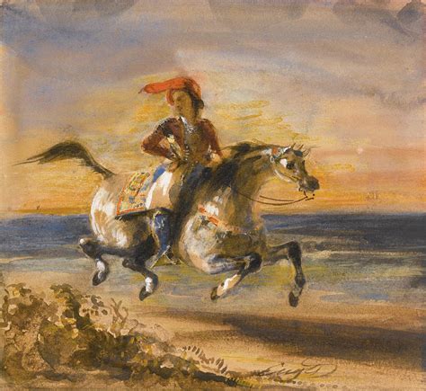 A Greek Horseman Painting by Eugene Delacroix