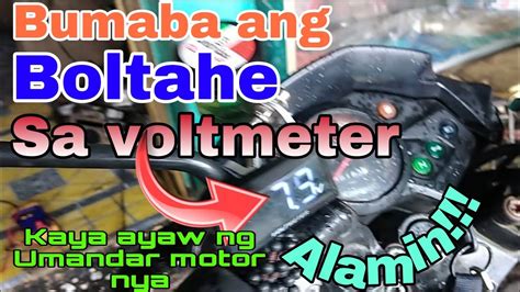 Bumababa Ng Unti Unti Ang Boltahe Ng Battery Sa Kanyang Voltmeter At