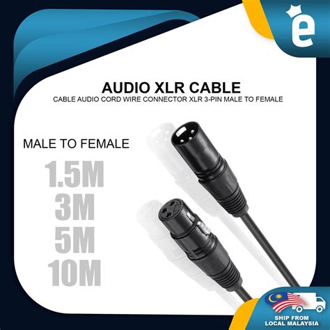 Microphone Cable Audio Cord Wire Connector Xlr 3 Pin Male To Female 1 5m 3m 5m 10m Xlr