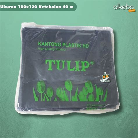 Jual Kantong Plastik Sampah Hitam Tulip 100 X 120 Cm Trashbag Jumbo Isi