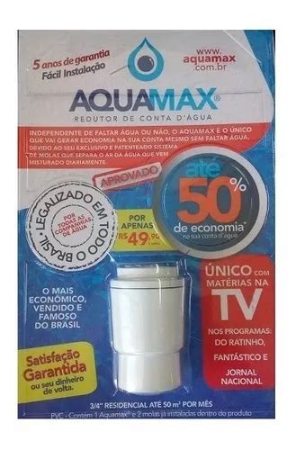 Redutor De Conta E Bloqueador De Ar Aquamax Branco Original MercadoLivre